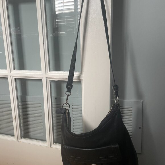 Coach Penelope Black Pebbled Leather Shoulder Bag F19045 - Picture 5 of 13